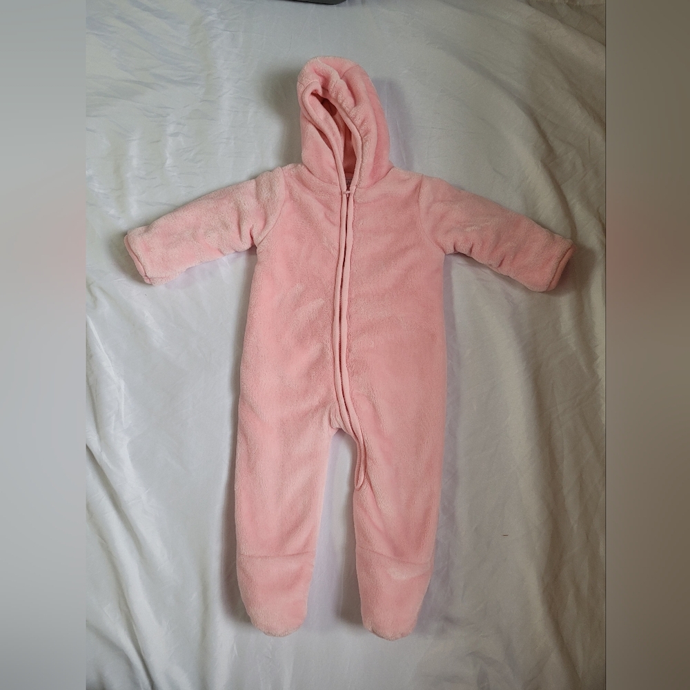 3-6 month footie with hood